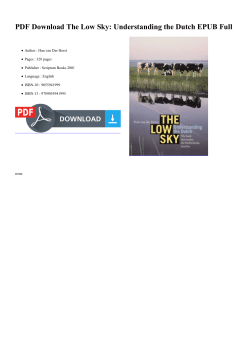 PDF The Low Sky: Understanding the