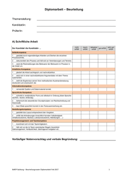 Diplomarbeit Beurteilungsraster - BAfEP
