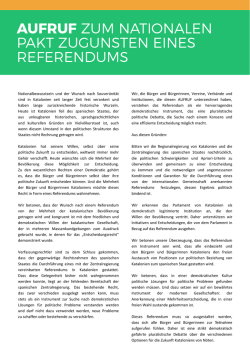 aufruf zum nationalen pakt zugunsten eines referendums