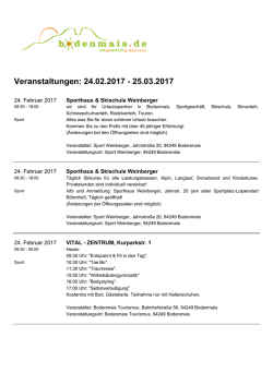 Veranstaltungen: 24.02.2017 - 25.03.2017