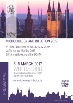 Programme (pdf file) - Microbiology and Infection 2017