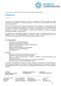 Praktikant/in - Carbon Composites eV