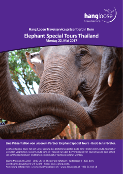 Vortrag Elephant Special Tours