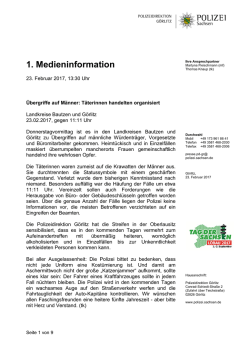 Medieninformation - Polizei Sachsen