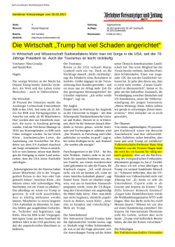 Die Wirtschaft &bdquo;Trump hat viel Schaden angerichtet&ldquo;