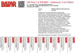 VW Polo 1.4 TSI BMT - Verbrauch: 4.8 l/100km CO2