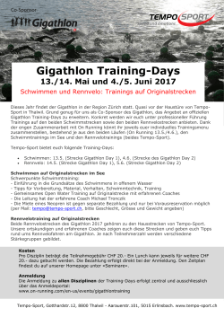 Gigathlon Training-Days - Tempo