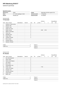 HR Oldenburg 2016/17