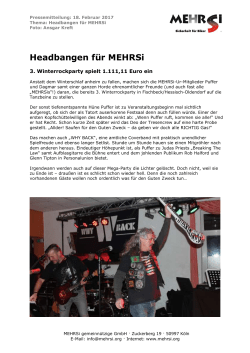 3. Winterrockparty - Headbangen für MEHRSi, 18.02.17