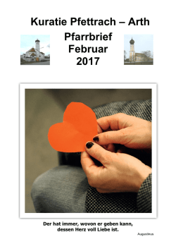 Pfarrbrief für Februar 2017