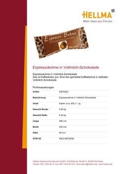 Espressobohne in Vollmilch-Schokolade - Nürnberg