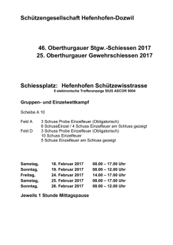 Schiessplan 2017 - Schützengesellschaft Hefenhofen