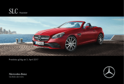 Preisliste gültig ab 6. Oktober 2016 SLC Roadster - Mercedes-Benz