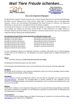 Infos zu den Integrativen Reitgruppen