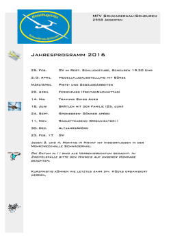 Jahresprogramm 2005