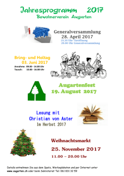 Jahresprogramm 2017