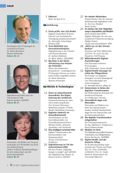 Digitale Transformation 2017 Inhaltsverzeichnis