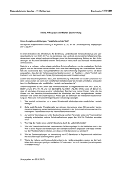 Drucksachen allgemein - Nieders&auml;chsischer Landtag