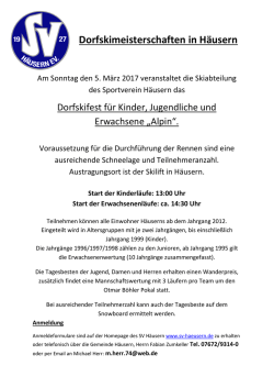 Infos/Ausschreibung
