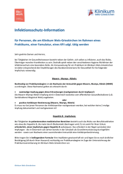 Infektionsschutz-Information - Klinikum Wels