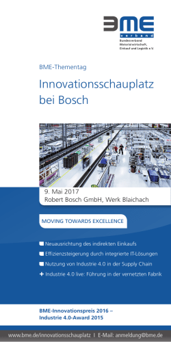 Innovationsschauplatz bei Bosch