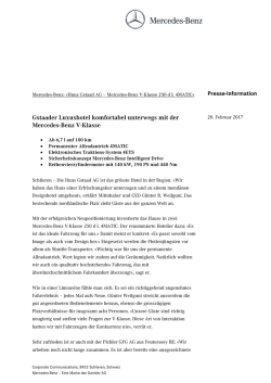Gstaader Luxushotel komfortabel unterwegs mit der Mercedes
