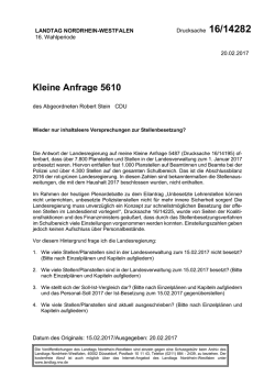 Kleine Anfrage 5610
