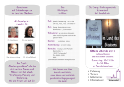 Offene Abende 2017 - Schwandorf Evangelisch