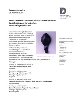 Presseinformation . Februar Freier Eintritt im Deutschen
