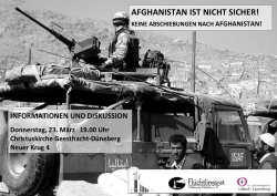 afghanistan ist nicht sicher! - Flüchtlingsrat Schleswig