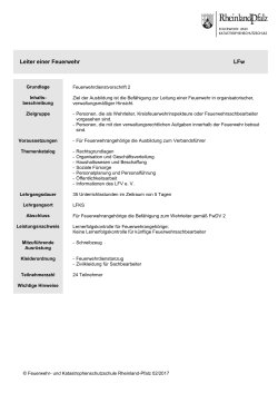 LFw - Feuerwehr- und Katastrophenschutzschule Rheinland