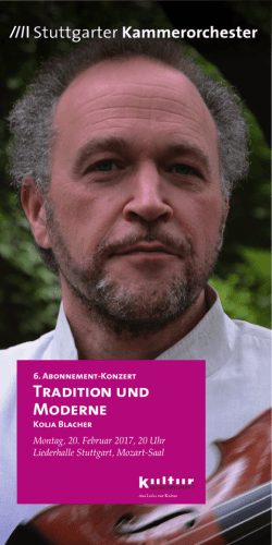 Tradition und Moderne - Stuttgarter Kammerorchester