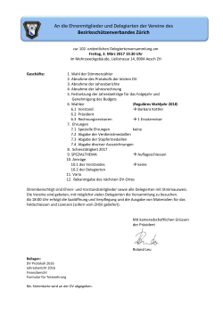 Vorlage Einladung DV - Bezirksschützenverband Zürich