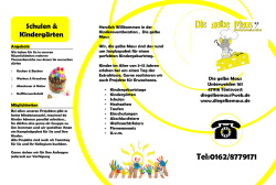 aktueller Flyer (pdf/223kB) - Feier deinen Kindergeburtstag in der