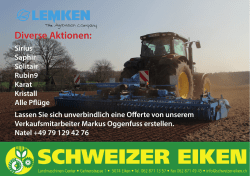 Diverse Aktionen - Schweizer Eiken AG