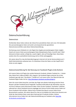 Datenschutz