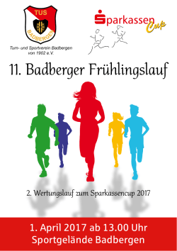 Flyer zum Frühlingslauf 2017 - Badbergen