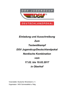 Ausschreibung - Bayerischer Skiverband eV