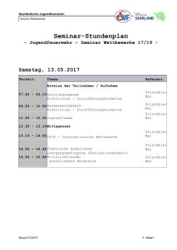 Seminar-Stundenplan - Saarländische Jugendfeuerwehr