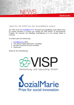 Jetzt f&uuml;r die VISP bei der SozialMarie voten!