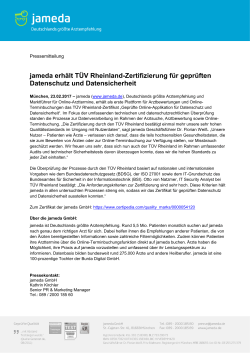 jameda Pressemitteilung_TÜV Rheinland