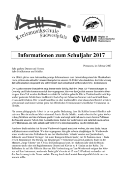 Informationen zum Schuljahr 2017