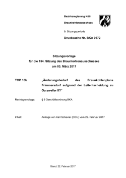 Tagesordnungspunkt 10b - Bezirksregierung Köln