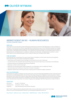werkstudent (m/w) – human resources
