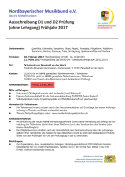 Nordbayerischer Musikbund eV - Verwaltung | Nordbayerischer