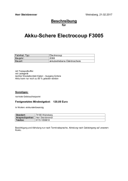 Akku-Schere Electrocoup F3005 - Zoll