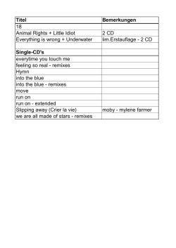 Liste komplett - Zoll
