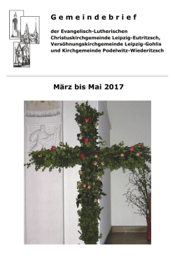 März bis Mai 2017 - Kirchgemeinde Podelwitz Wiederitzsch