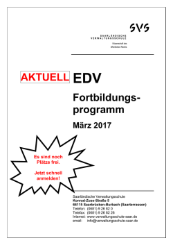 AKTUELL EDV Fortbildungs- programm