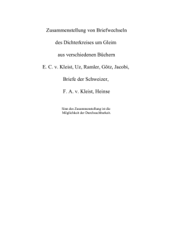 Gleimbriefe in einem Band